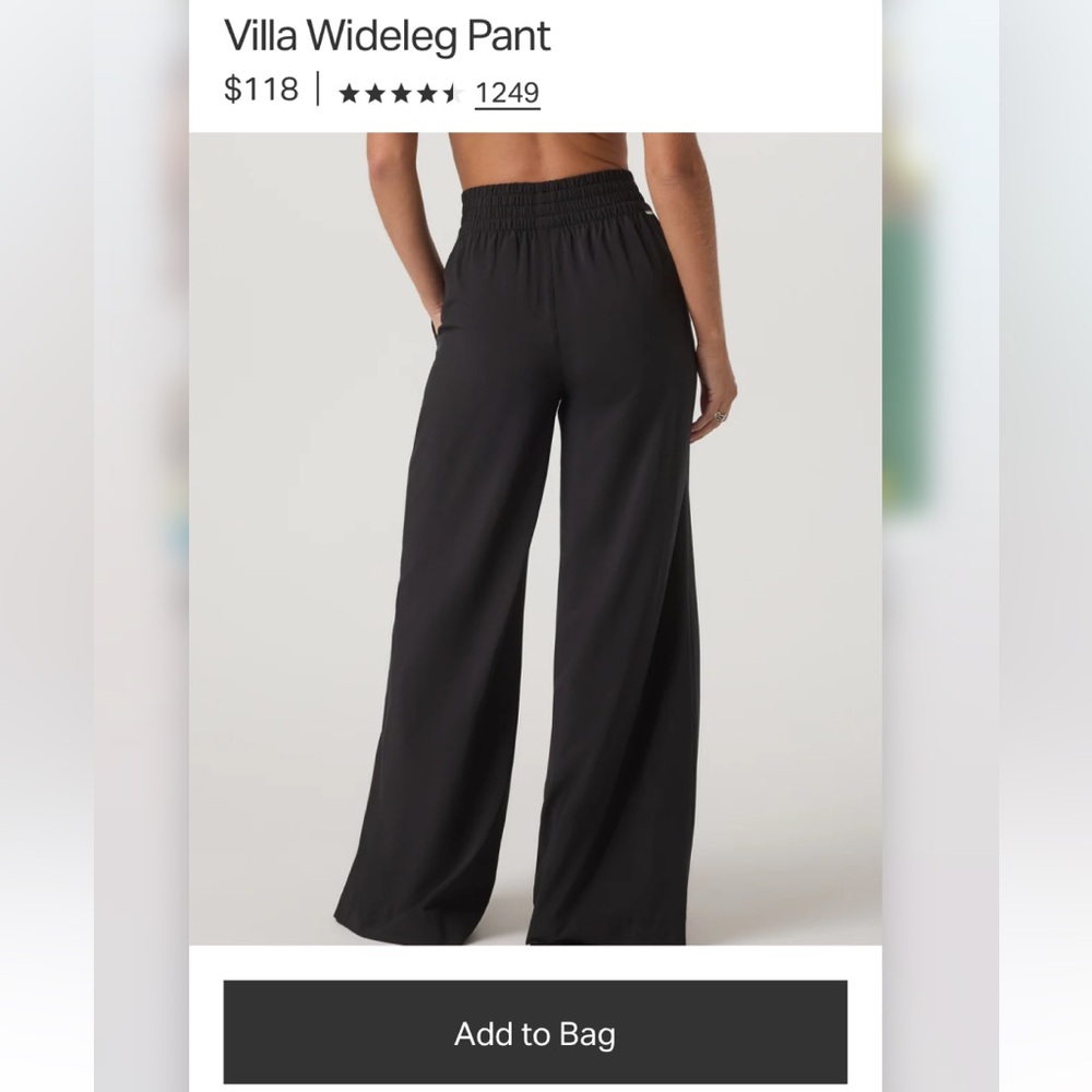 Vuori Black Villa Wide-Leg Women's Pants
